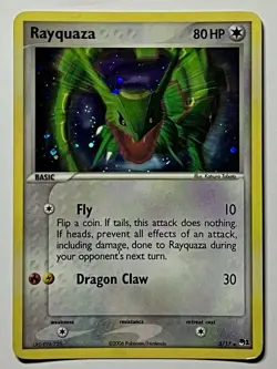 Rayquaza 3/17 (MP/BENT) Cosmos Holo Pop Series 1 2006 Pokemon Card - Image 1