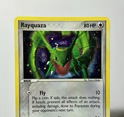 Rayquaza 3/17 (MP/BENT) Cosmos Holo Pop Series 1 2006 Pokemon Card - Image 4