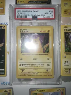 Pikachu Collection! Shadowless Red Check Plus 23 Other Vintage Pokemon Cards NM - Image 2