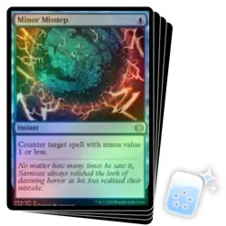 FOIL MINOR MISSTEP X4 Phyrexia: All Will Be One ONE Magic MTG MINT CARD - Image 1