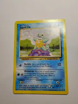 Vintage Pokemon Card - 2000 Pokemon TCG - Base Set 2 Squirtle 93/130 - Image 1