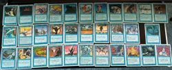 Vintage MTG Lot: 1995 4th Edition 32 DIFFERENT Blue Cards No Dupes Light Play - Image 1