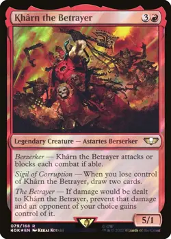 MTG | Kharn the Betrayer (Surge Foil) | Warhammer 40,000 | 40K | Magic | NM - Image 1