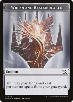 Wrenn and Realmbreaker Emblem Regular - March Of The Machine Tokens MTG-NM - Image 1