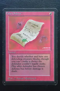 Magic The Gathering MTG FALSE ORDERS Limited Edition Beta MP Moderately Played - Image 1