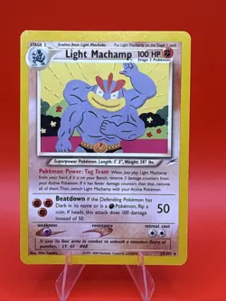Pokemon TCG Light Machamp Neo Destiny 25/105 Regular Unlimited Rare - Image 1