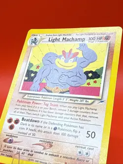 Pokemon TCG Light Machamp Neo Destiny 25/105 Regular Unlimited Rare - Image 2