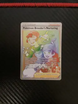 Pokemon Breeder's Nurturing 195/189 - Darkness Ablaze Secret Rare - Poke TCG NM - Image 1