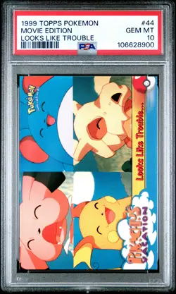 PSA 10 - Looks Like Trouble #44 1999 TOPPS Movie Edition - Pokemon - Image 1