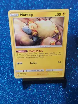 2018 Pokemon TCG #179 Mareep 75/214 Lost Thunder Basic HP50 Wool Fluffy Pillow - Image 1