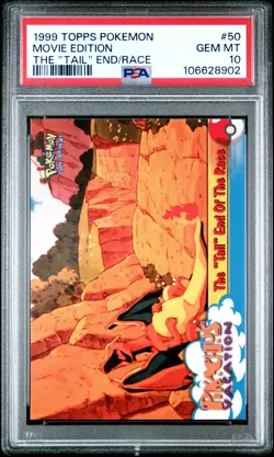 PSA 10 - Charizard Tail End of Race #50 1999 TOPPS Movie Edition - Pokemon - Image 1