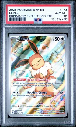 Pokemon TCG Prismatic Evolutions Eevee Black Star Promo #173 PSA 10 - Image 1