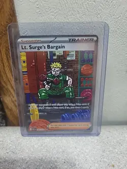Lt. Surge's Bargain 185/132 Special Illustration Rare Pokemon Mega Evolution NM - Image 1