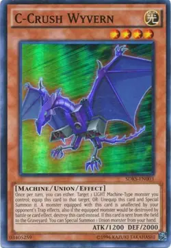 Yugioh! LP C-Crush Wyvern - SDKS-EN003 - Super Rare - Unlimited Edition Lightly - Image 1