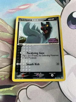 Poochyena 80/110 EX Holon Phantoms Reverse Holo Common Stamped Pokemon Card LP - Image 1