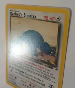 Pokemon 1st Edition Rocket's Snorlax 33/132 Gym Heroes Rare Vintage Card EX - Image 5