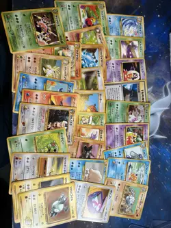 30 Vintage Japanese Pokemon Cards Old Back Lot - Image 1