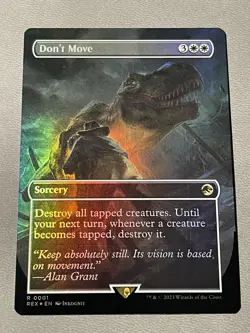 MTG Don't Move (Borderless) Jurrasic World Collection REX NM Foil - Image 1