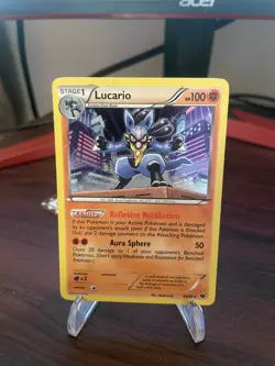 Lucario 64/99 Holo Rare Black & White Next Destinies Card 2012 NM - Image 1