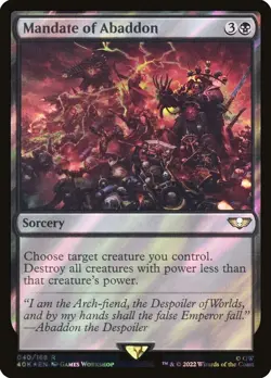 MTG | Mandate of Abaddon (Surge Foil) | Warhammer 40,000 | 40K | Magic | NM - Image 1