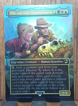 Ellie and Alan, Paleontologists (Borderless FOIL) Jurassic World. LCI Near Mint - Image 1