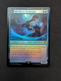 MTG Magic The Gathering Jill, Shiva’s Dominant Foil FIN Rare Blue Final Fantasy - Image 1