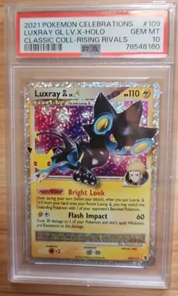 2021 Pokemon Celebrations Classic Collection 109 Luxray GL LV.X-Holo PSA 10 - Image 1