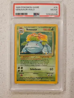 1999 Pokemon Game Venusaur Holo #15/102 PSA 4 VG-EX - Base Set Unlimited WOTC - Image 1