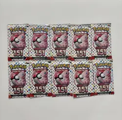 10x Pokemon TCG Scarlet & Violet 151 Lot of 10 Factory Sealed Booster Packs - Image 1