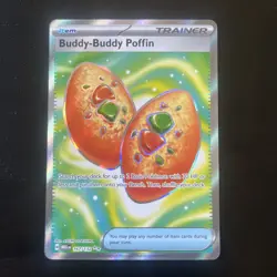Buddy-Buddy Poffin 167/132 Ultra Rare Full Art Trainer Mega Evolution Pokemon - Image 1