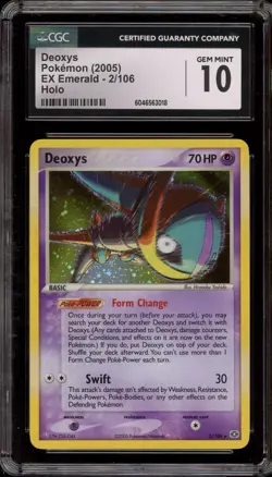 Pokemon Deoxys EX Emerald Holo Rare #2 CGC 10 Gem Mint - Image 1