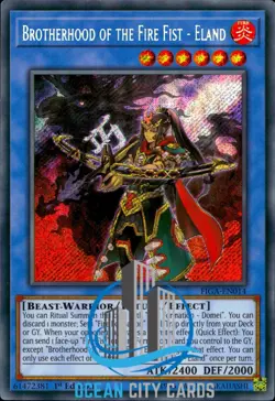 Yugioh Brotherhood Of The Fire Fist - Eland FIGA-EN014 Secret Rare 1st Edition - Image 1
