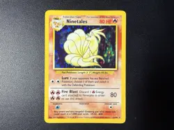 Pokemon TCG Ninetales Base Set Holo Unlimited Rare Card 12/102 - Image 1