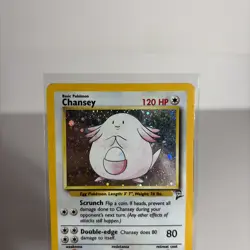 Pokemon TCG Chansey Base Set Holo Unlimited Rare Card 3/102 Vintage WOTC - Image 3