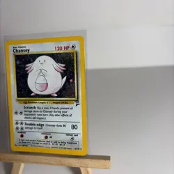Pokemon TCG Chansey Base Set Holo Unlimited Rare Card 3/102 Vintage WOTC - Image 5