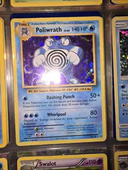 1999 Pokemon TCG Poliwrath Base Set 13/102 Holo Holo Rare Card Vintage WOTC LP - Image 1