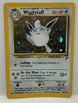 WIGGLYTUFF OC 1999 Base Set 2 Holo NM-MINT Rare Pokemon Card 19/130 PSA WOTC TCG - Image 1