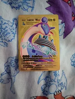 Pokemon 2020 Lapras VMAX G-Max Pump Gold Card SV111/SV122 - Image 1