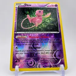 Mew 29/124 - 2016 Fates Collide XY Reverse Holo ✨ Rare Card NM - Image 1
