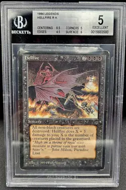 Hellfire BGS 5 Graded Magic MTG Card LEGENDS 1994 - Image 1