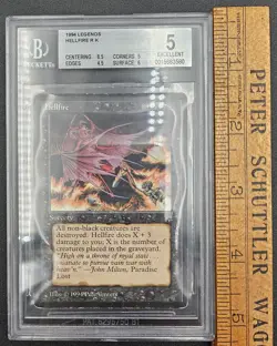 Hellfire BGS 5 Graded Magic MTG Card LEGENDS 1994 - Image 3