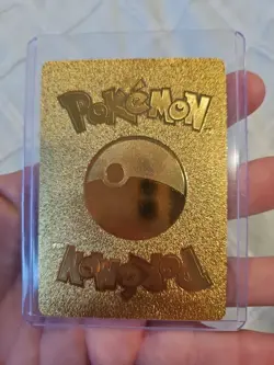Pikachu VMax Gold Foil Premium Fan Art Vinyl Pokemon Collector Card - Image 2
