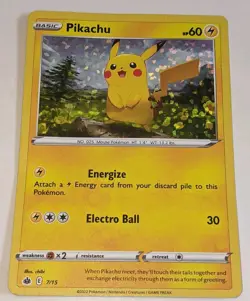 Pokemon Trading Card Game TCG McDonalds Match Battle Pikachu Holo 7/15 - Image 1