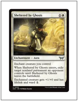 1x Sheltered by Ghosts, Duskmourn, Magic MTG NM - Image 1