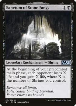 Sanctum of Stone Fangs 120 M21 Core 2020 Uncommon Black Legendary Shrine Foil NM - Image 1