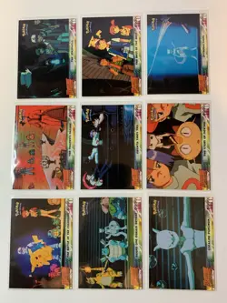 Pokemon Topps 1999 The First Movie Complete Set 72/72 Black & Blue Logos NM-Mint - Image 5