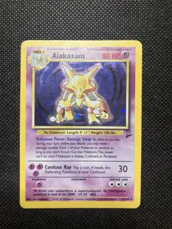Pokemon Alakazam Rare Holo 1/130 - Base Set 2 - Image 1