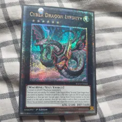 Yugioh Cyber Dragon Infinity Alt Art RA04-EN068 Quarter Century Secret Rare - Image 1