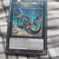 Yugioh Cyber Dragon Infinity Alt Art RA04-EN068 Quarter Century Secret Rare - Image 3