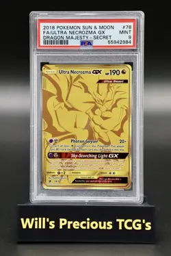 PSA 9 Necrozma 78/70 Sun & Moon Dragon Majesty 2018 Secret Full Art Pokemon - Image 1